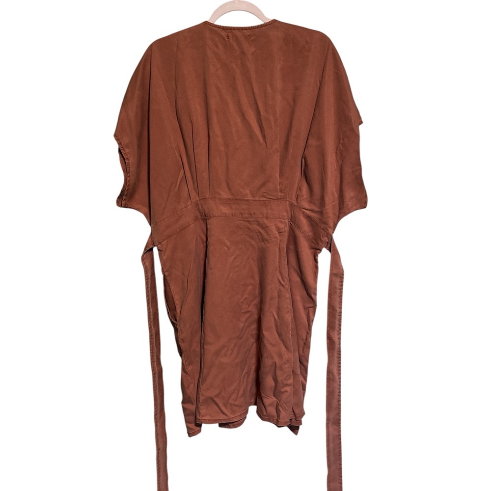 NWT Quince Vintage tencel button front dress terracotta XL - Picture 6 of 16